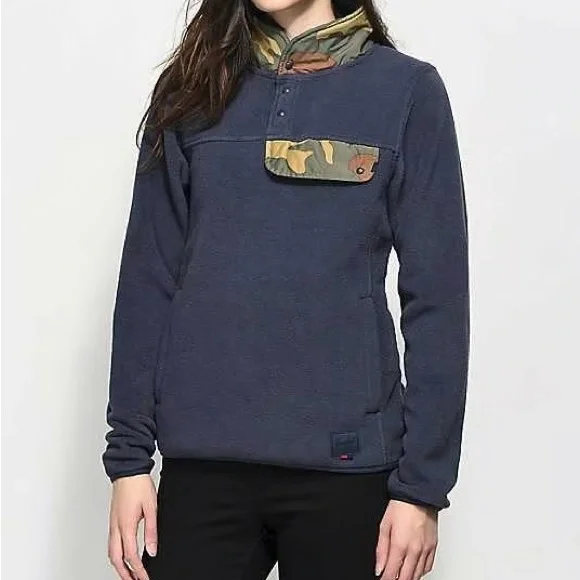 Herschel Supply Company Camo and Green Fleece Pullover - Picture 6 of 7